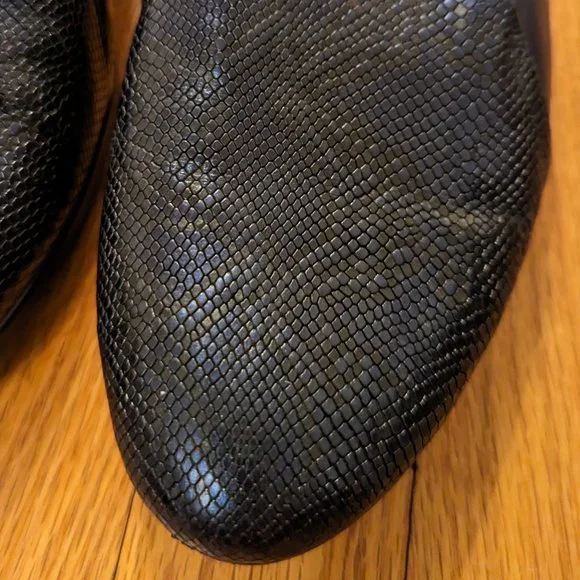 Ecco Touch Flats. Blue-black Snakeskin uppers. Women Size 41 (US 9.5) - Picture 5 of 9